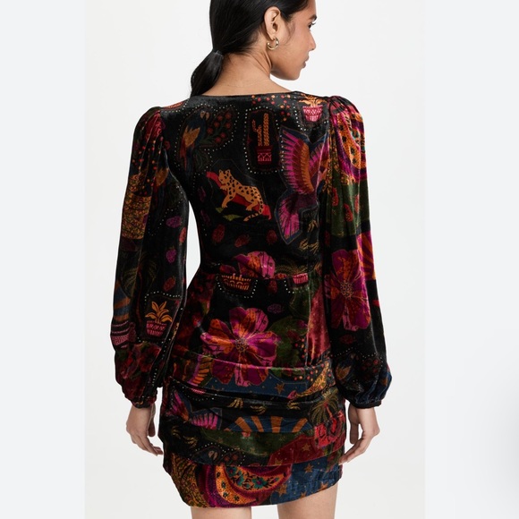 NWT Farm Rio Anthropologie Mini Crazy Mix Dress - Picture 4 of 11